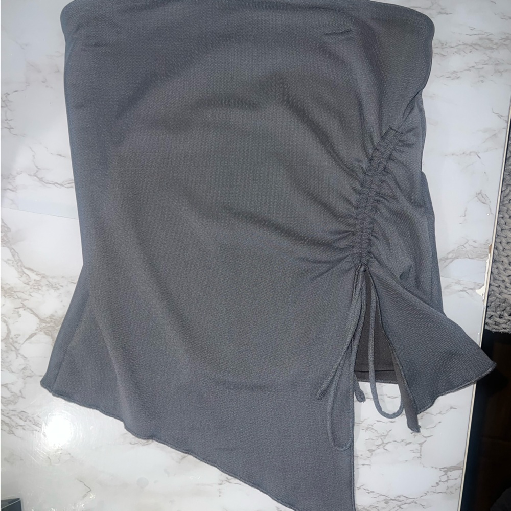 Garage Charcoal Strapless shirt